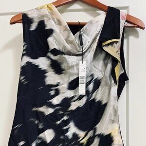 NEW Elie Tahari Sleeveless Printed Blouse | Elegant & Modern | M